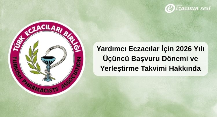 Yardımcı Eczacı Takvimi