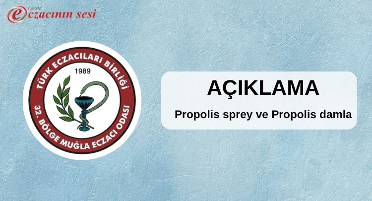 Propolis sprey ve Propolis Damla Açıklaması